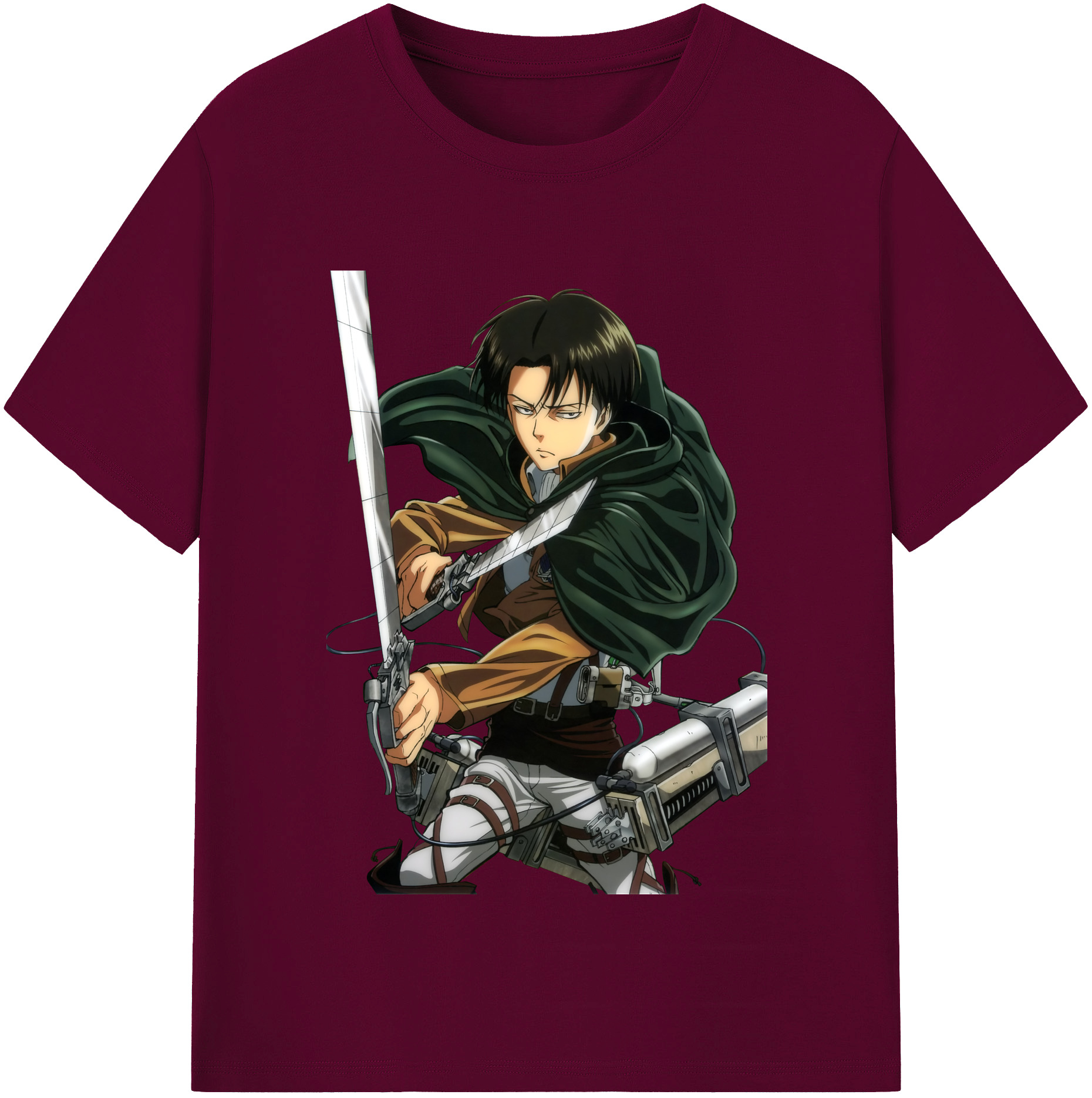 （画像用） 進撃の巨人 リヴァイ·アッカーマン Attack on Titan Levi Ackerman レディースカジュアルプリントTシャツ（綿100％）